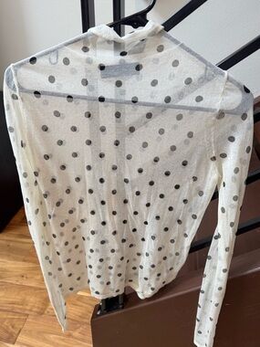Zara sheer polka dot top